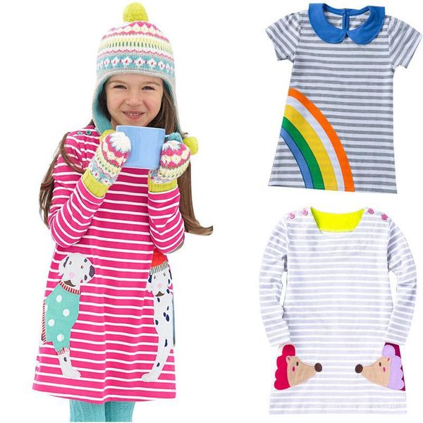 

2020 baby girls dress striated cartoon tutu christmas dresses for girls costume birthday party princess dress children clothing1, Red;yellow