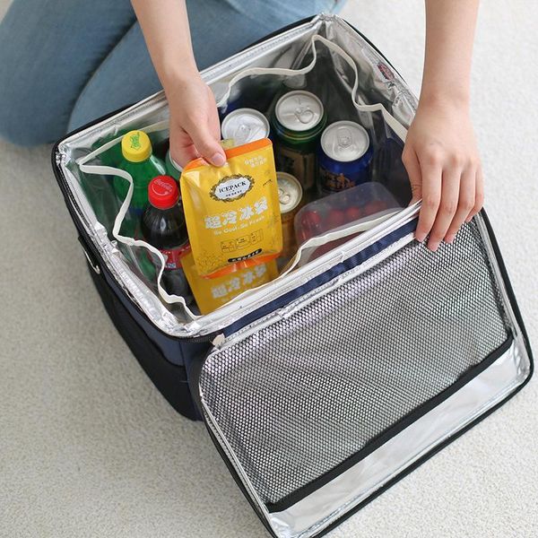 

outdoor ice pack picnic pack oxford cloth aluminum film crisper 28l capacity1