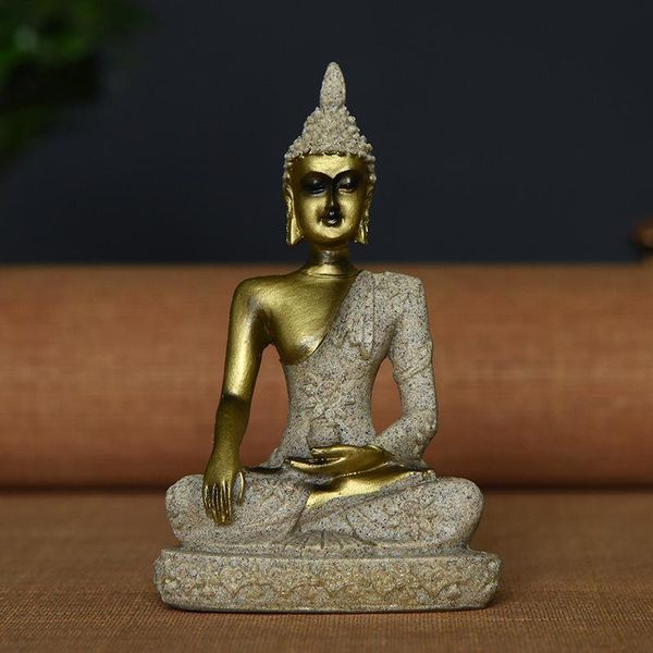 

decorative objects & figurines buddha statue resin natural sandstone crafts home accessories decoration car ornaments creative gifts small s