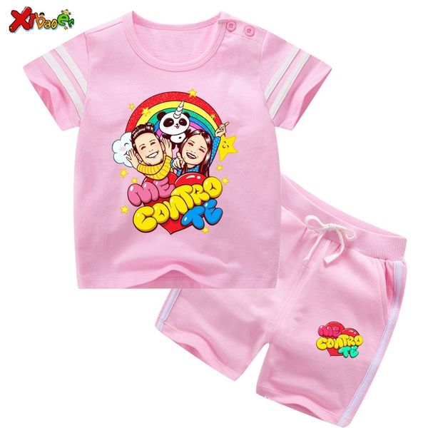 

cotton me contro te girls clothing set fashion summer clothes kids suit cartoon toddler girl clothing short sleeve children 2pcs y200525, White