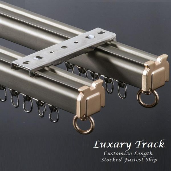 

luxury curtain track single or double aluminium rail (thickness 1.2mm) customize length ing