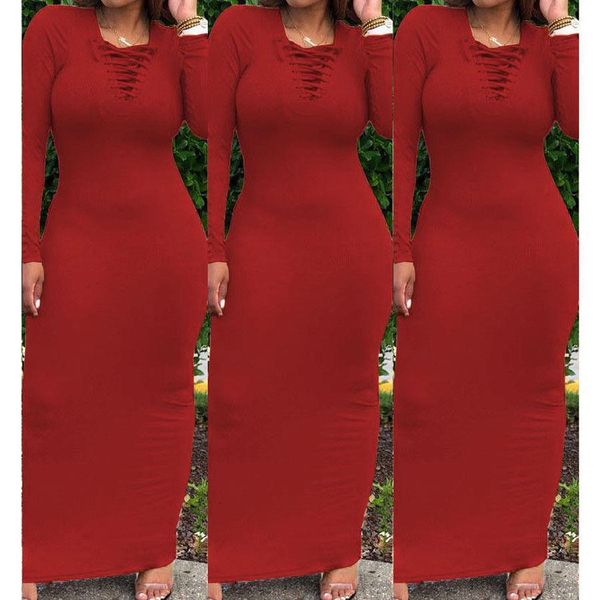 

maxi shirt dress women fall winter autumn elegant bandage knitted black bodycon long dresses sundress plus size xxl, Black;gray