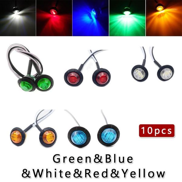

10pcs dc12v led round trailer side lamp indicator clearance light waterproof1