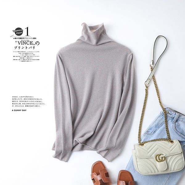 

2021 quality selling women high blouses 100% pure gold pullovers 10 jumpers long female hm6h, White;black