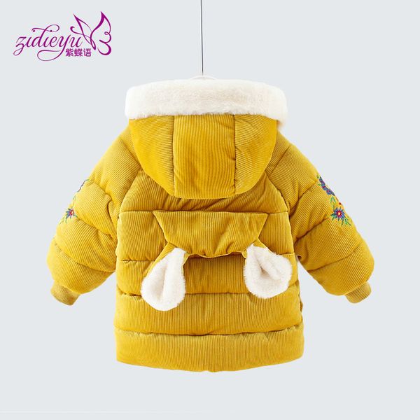 

winter padded 2020 new korean thickened down girls' velvet cotton jacket foreign style, Blue;gray