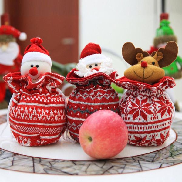 

gift wrap red christmas candy bag santa claus stocking decoration snowman bauble tree ornaments