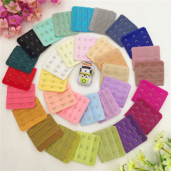 

bra extension buckle 3 rows 3 buckles large triple buckle 5.5cm underwear extension back buckle independent opp packaging, White