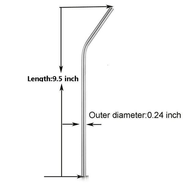 

reusable 8.5 - 10.5inch wholesale stainless steel straight and bend drinking tool silicone straw more different size