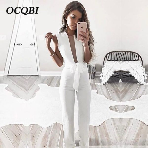 

women's jumpsuits & rompers plus size 2021 casual fashion womens jumpsuit summer mesh jumpsuit1, Black;white