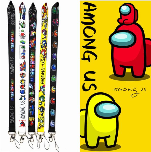 

among us game keychain straps rope cell phone neck straps lanyard for id card key chain diy lanyards hanging rope party gift wholesale