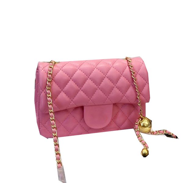 

2022ss womens classic mini flap square bags luxury designer gold crush ball quilted lambskin genuine leather crossbody shoulder handbags cos, Red;black