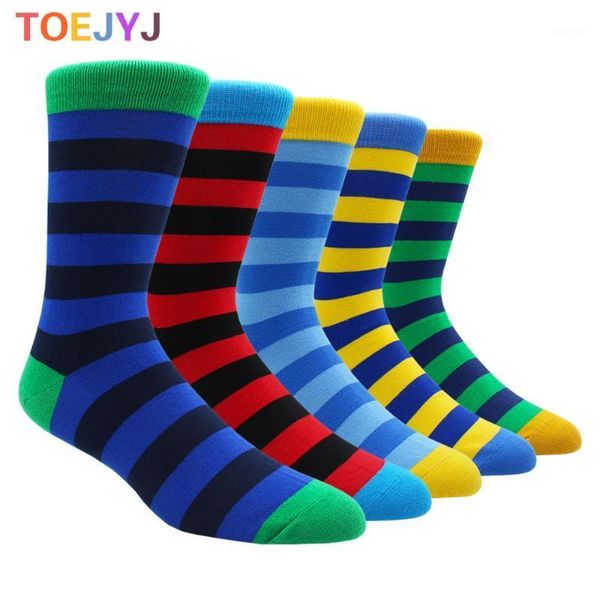 

size 41-49 fun casual long cotton mens socks larger size crew stripe socks pack for men1, Black
