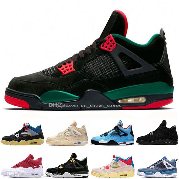 

4s guava ice bred sail black cat men basketball shoes 4 what the cactus jack white cements cavs royalty mens women sports sneakers