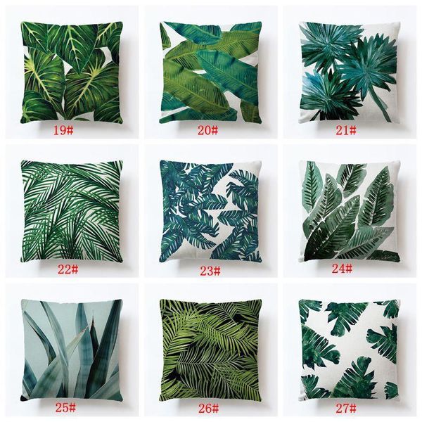 

styles leaf africa tropical rainforest 40 plants flower print throw cushion cover linen chair sofa pillow case bh2659 bc