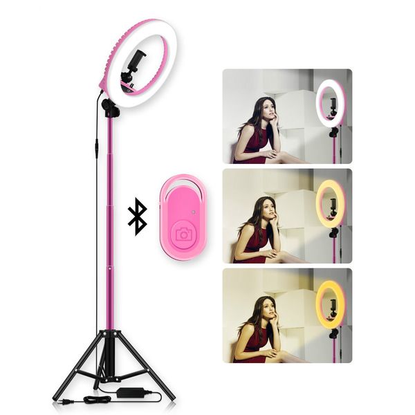 13 '' LED Ring Light SMD 5500K Luce circolare dimmerabile con treppiede per telefono per studio fotografico YouTube Photo Makeup Lamp