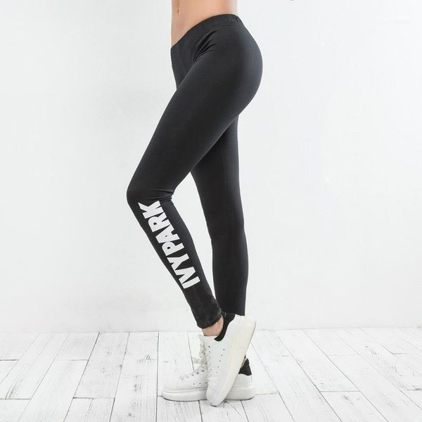 

ladies beyonce ivy park letters print breathable stretch long pant skinny leggings womens athletic joggers11, Black;white