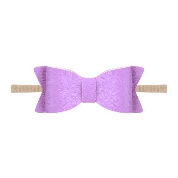 

20 colors 1piece solid glitter/pu bowknot with elastic hair bands for cute girls kids baby headband headwear hair accessories q sqcvso