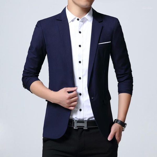 

hcxy 2018 slim fit fashion blazer for male cotton mens coat wedding dress suit jacket jaqueta men blazers costume homme1, White;black