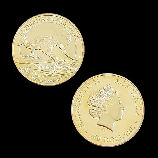 

rh re позолоченная австралия кенгуру узор cangaroo commorative монетки для бизнес-подарков креативный подарок f sqczrd bnenet
