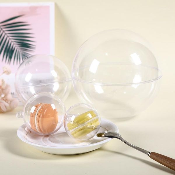 

gift wrap 30pcs wedding christmas tree ball ornament decor exquisite transparent clear plastic bauble hanging hollow candy box1