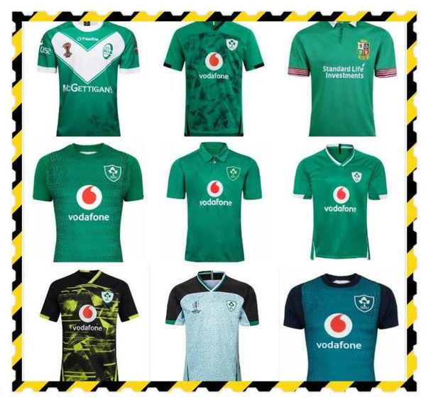 

2020 2021 ireland rugby jerseys 2019 world cup ireland national team home away rugby mens s-5xl league shirt polo vest quality, Black;yellow