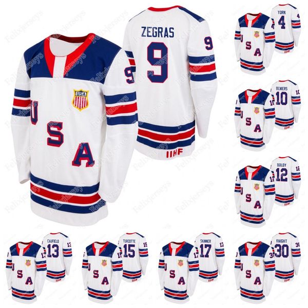 

usa 2021 iihf wjc gold winner jersey 9 trevor zegras 30 spencer knight cam york hunter skinner matthew boldy cole caufield matthew beniers, Black;red