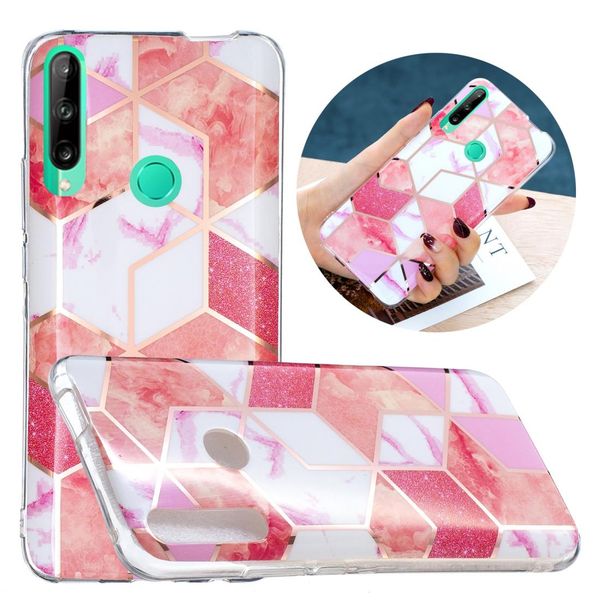 

for huawei y7p flat plating splicing gilding protective case