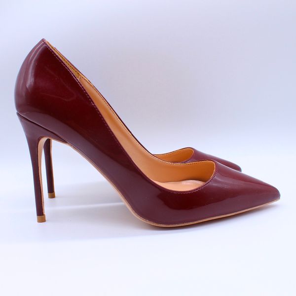 

shipment the of fashion boring women leather patent madam pumps foot point in high heels size33-43 12  8 cm stiletto tjfb, Black