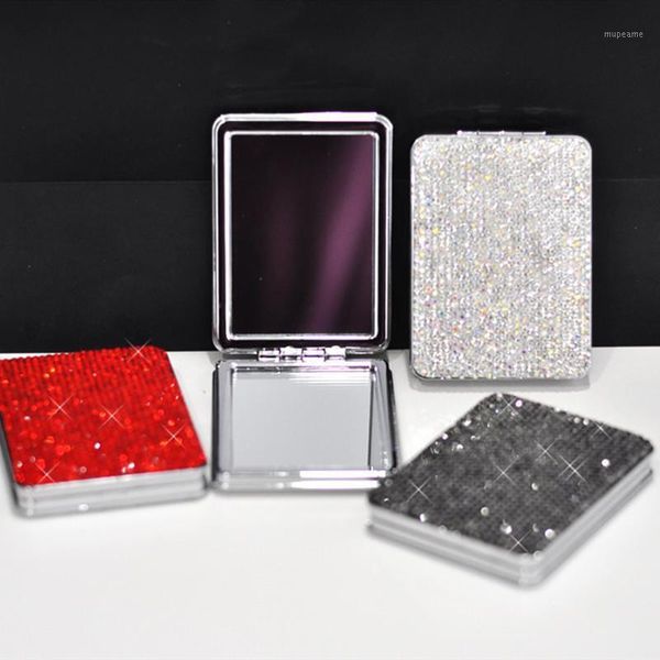 

party favor rectangle makeup mirror crystal metal compact mirrors portable poket cosmetic valentine's day gift wedding favor1