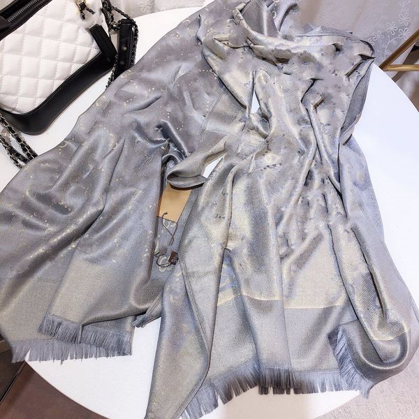 

brand scarf silk and cotton classic luxury designer long 180x70cm spring fashion 9colors selling, Blue;gray
