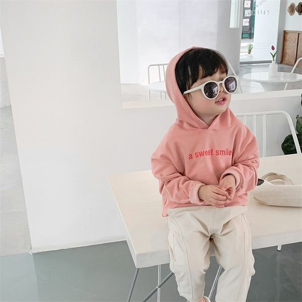 

boys girls letters printed long sleeve hoodies children casual 5 colors all-match sweatshirts lj200812, Black