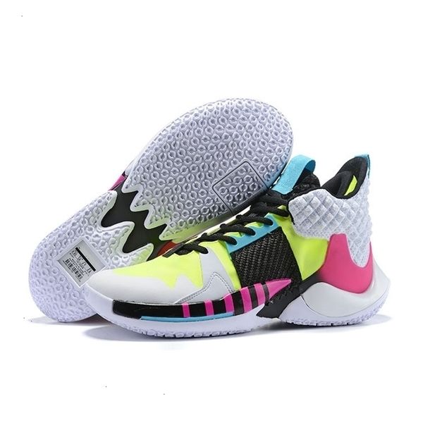 

why zer0.2 russell what westbrook chaos 2 not the basketball shoes for 2s mens sports sneakers size 40-46, Black