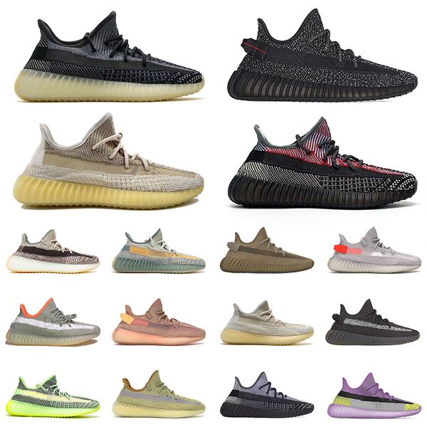 

2021 new kanye west static running shoes israfil cinder desert sage earth tail light zebra womens mens trainers sneakers, White;red