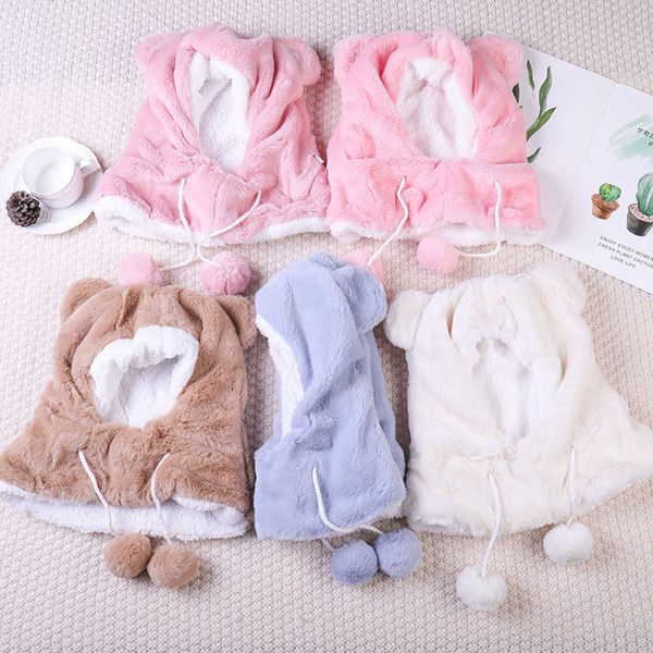 

korean cute children's hat in winter new, Red;brown