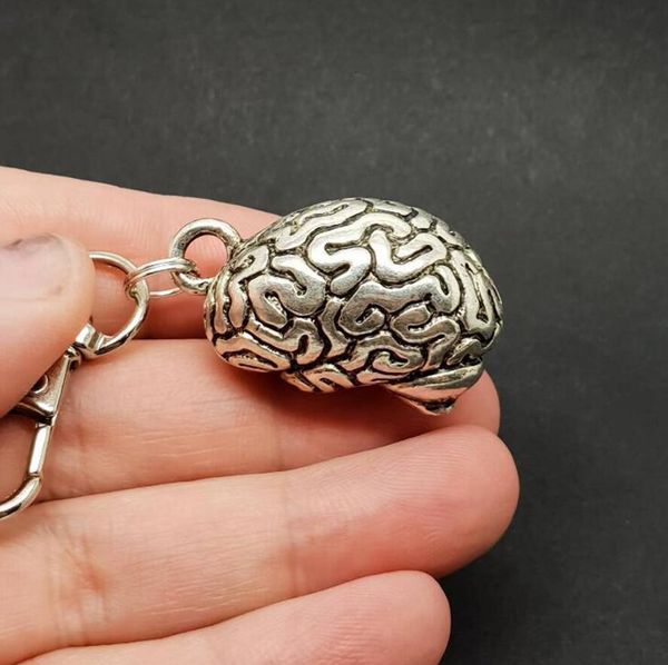 

and american jewelry brain doctor neurology human european brain alternative creative pendant keychain friend gift, Slivery;golden