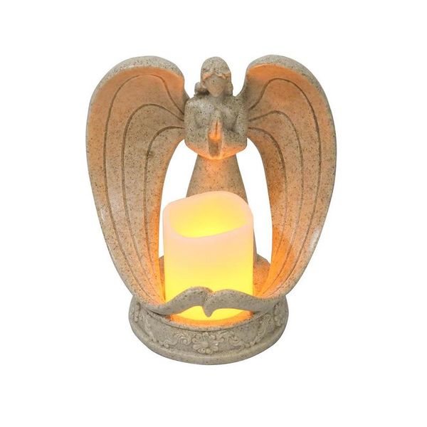 

nordic style resin angel electronic candle holder living room church decorations