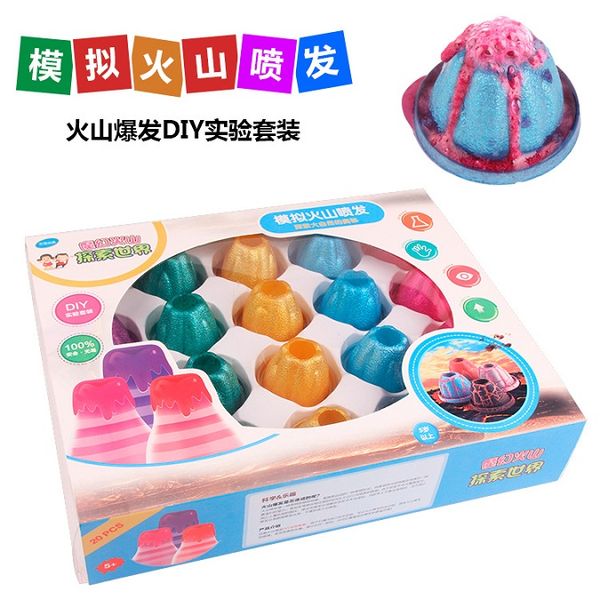 

2020 toy experiment learning education toys creative novel toy volcano eruption diy experimental toy set science discovery