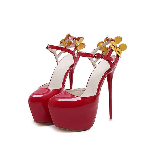 

red black summer fashion parade super heel platform for women high boat leap shoes tl-a0046 sandals bd6y