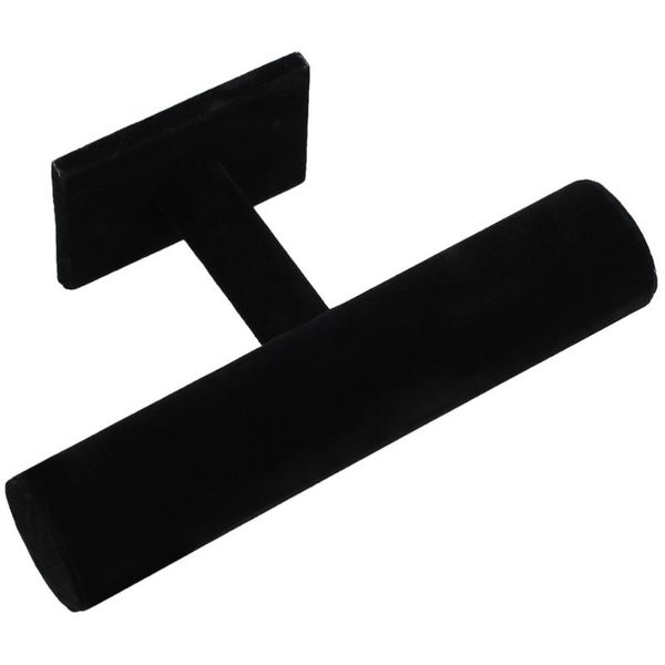 

black hovering t-bar bracelet necklace jewelry display stand for home organization, Pink;blue