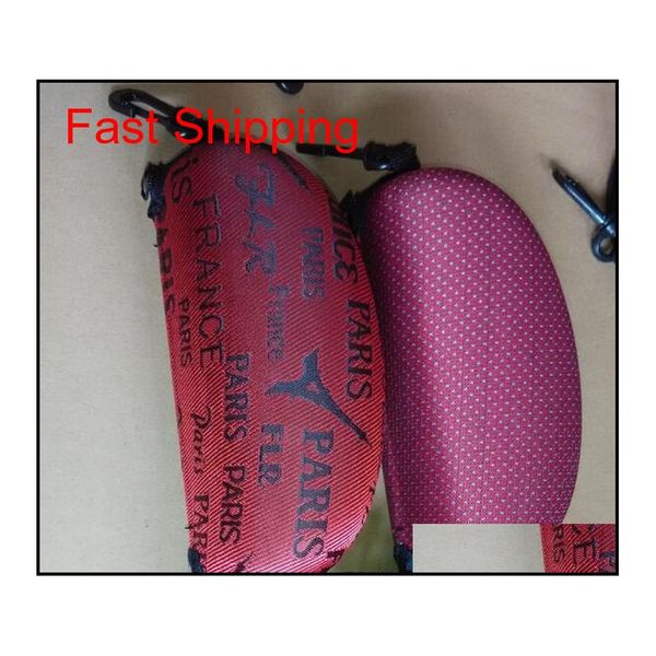 

2016 new style 100pcs new arrival black many color mix glasses eyeglasses sunglass zipper hard case keyring glas qyluof nana_shop