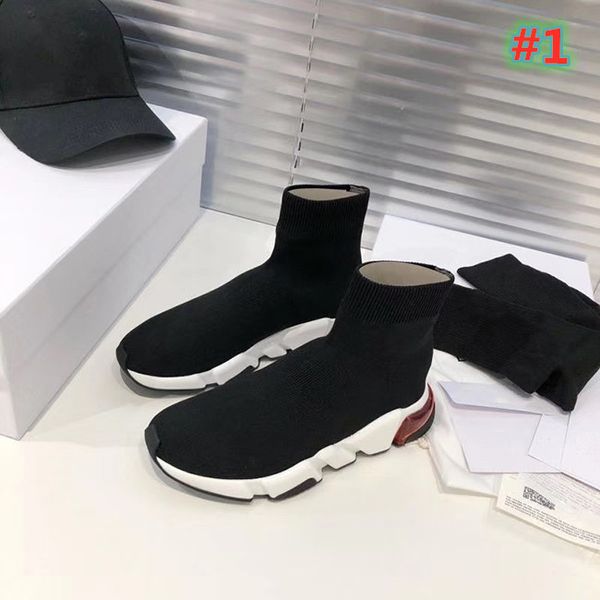 

speed trainer high mens womens platform sneakers sock shoes triple black royal fashion socks boots designer shoes size 34-45