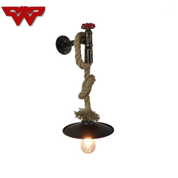 

retro personality wall lamp american loft iron art headwall creative industry wind bar coffee shop restaurant rope1