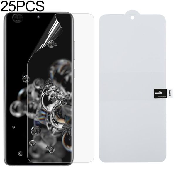 

for galaxy s20 ultra 25 pcs full screen protector explosion-proof hydrogel film