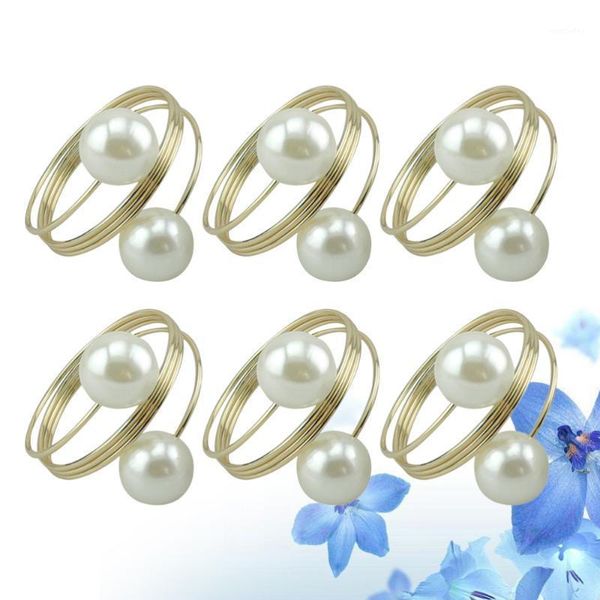 

napkin rings 12pcs holders serviette artificial pearl buckles for decora1
