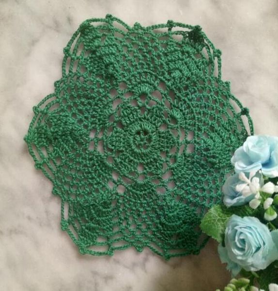 

round lace cotton table place mat dining pad cloth crochet dish placemat cup mug tablecloth tea coaster handmade doily kitchen h wmtcie