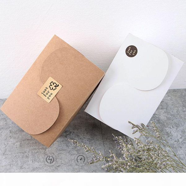 

30pcs set natural kraft paper cake box party gift packing box birthday gift bag k4ua