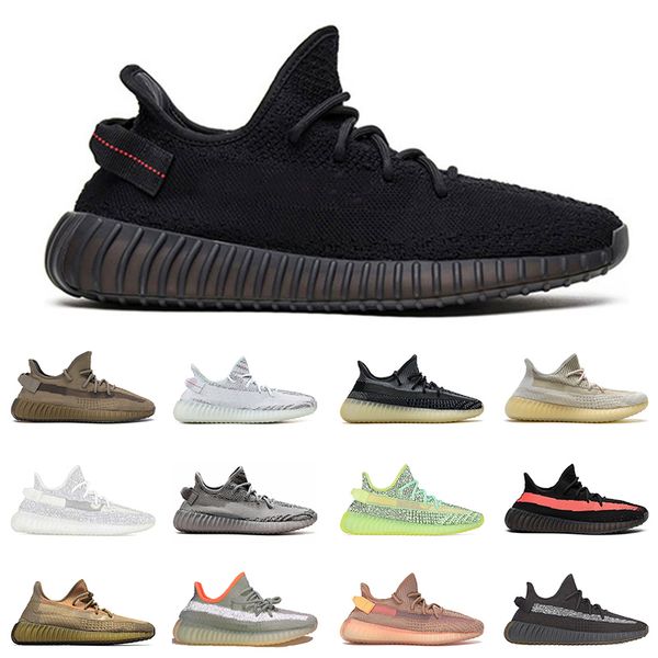 

selling kanye west mens womens outdoor sports sneakers fade carbon israfil linen abez eliada black red angle runnning shoes size 36-48, White;red