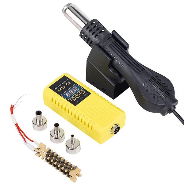 

jcd air gun 8858 220v 750w digital display soldering station heat gun welding desoldering tools stand for soldering iron