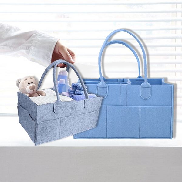 

foldable lid storage bag kid toys portable bag/removablebaby diaper caddy organiser/box for car travel changing table organizer y200714, Blue;pink