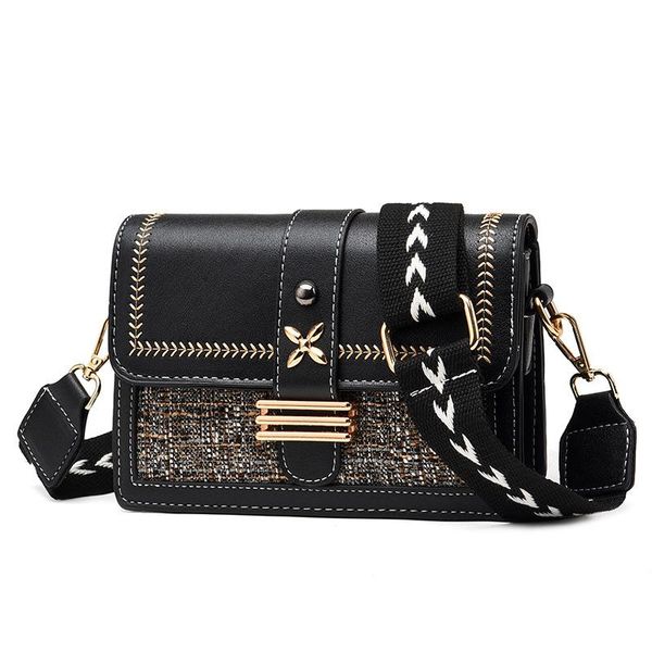 

cross body bag women 2021 all-match fashion woven ladies small square shoulder messenger crossbody bags for lipstick